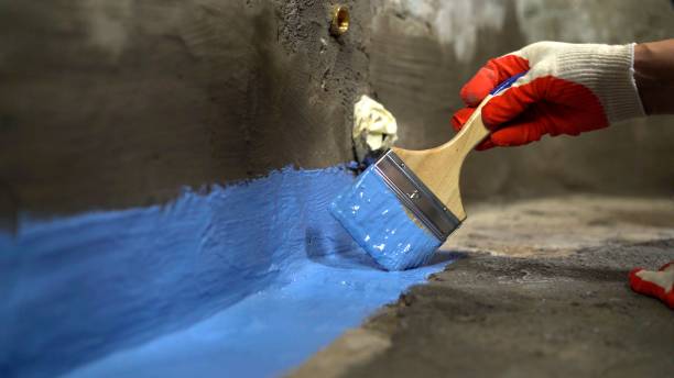 Commercial Waterproofing project at a Potsdam, OH business property by SJ Waterproofing Pros